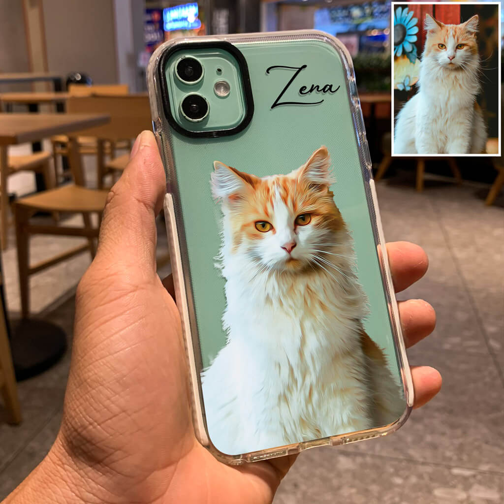 Custom Pet Phone Case - Oil Painting - Personalized Gifts For Pet Owners