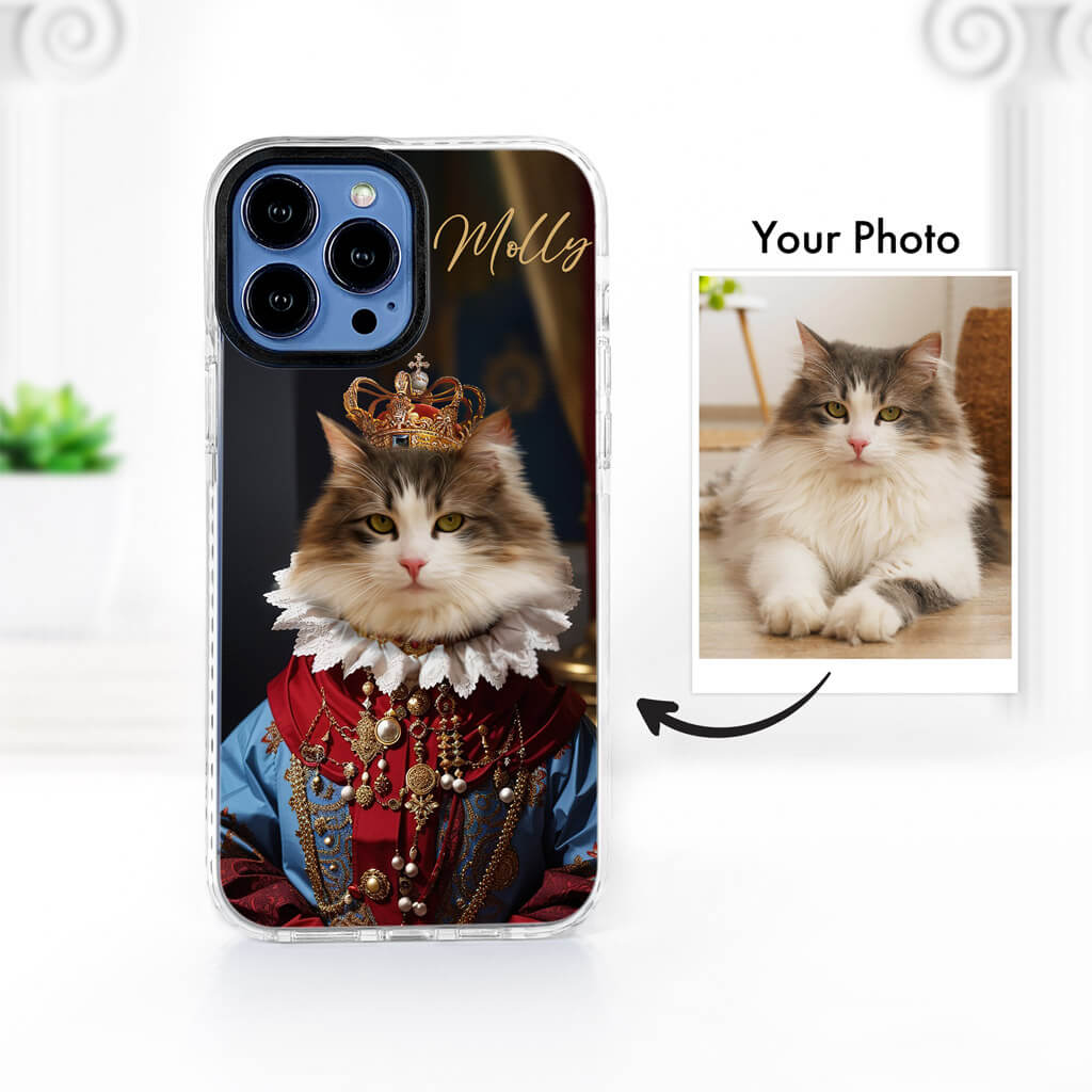 Custom Pet Phone Case - Princess Pet Portrait - Personalized Gifts For Pet Owners