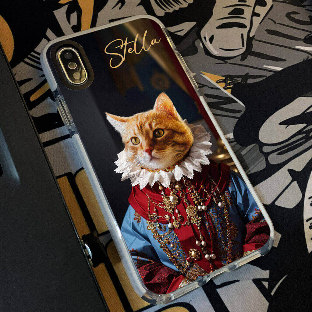 Custom Pet Phone Case - Princess Pet Portrait - Personalized Gifts For Pet Owners