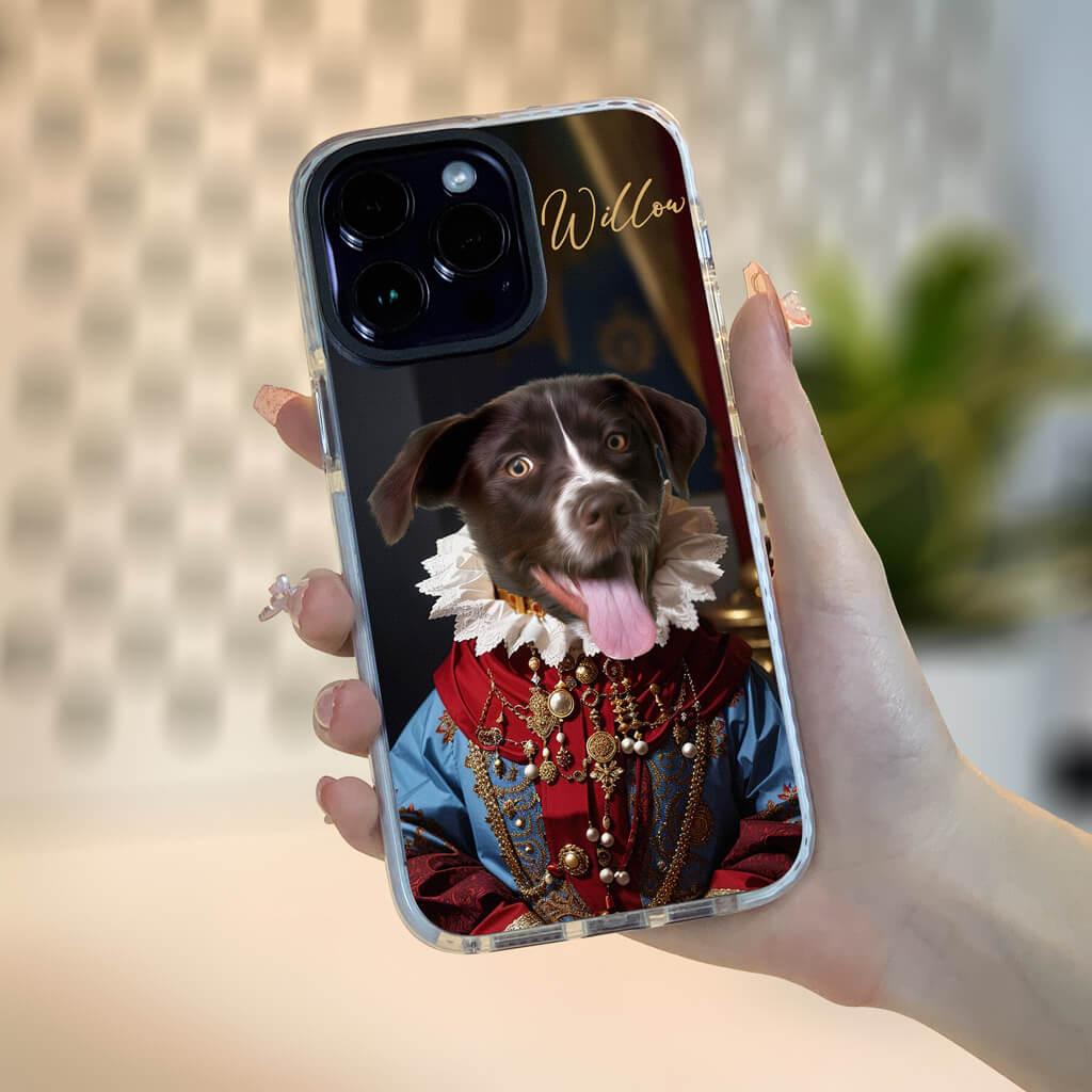 Custom Pet Phone Case - Princess Pet Portrait - Personalized Gifts For Pet Owners