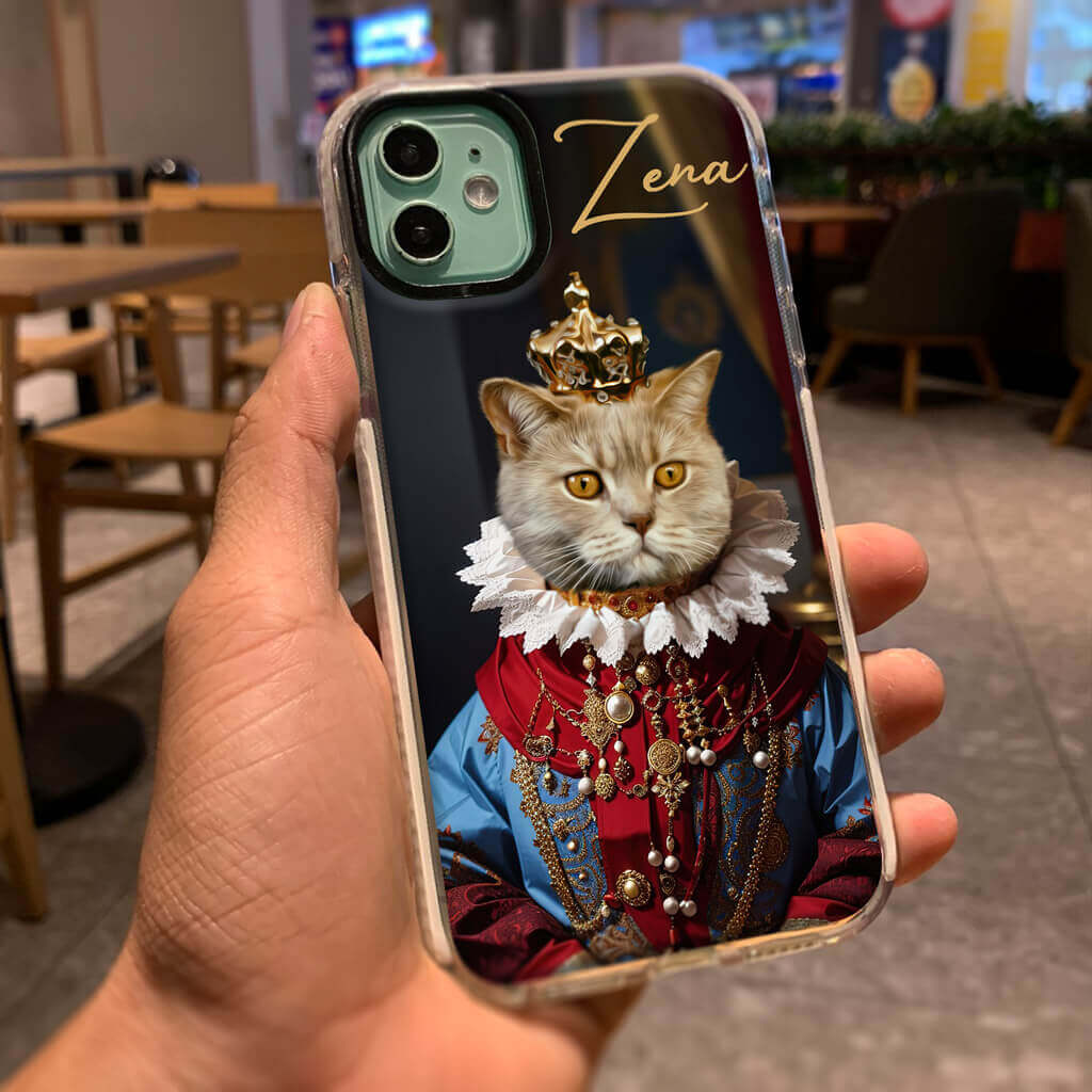 Custom Pet Phone Case - Princess Pet Portrait - Personalized Gifts For Pet Owners