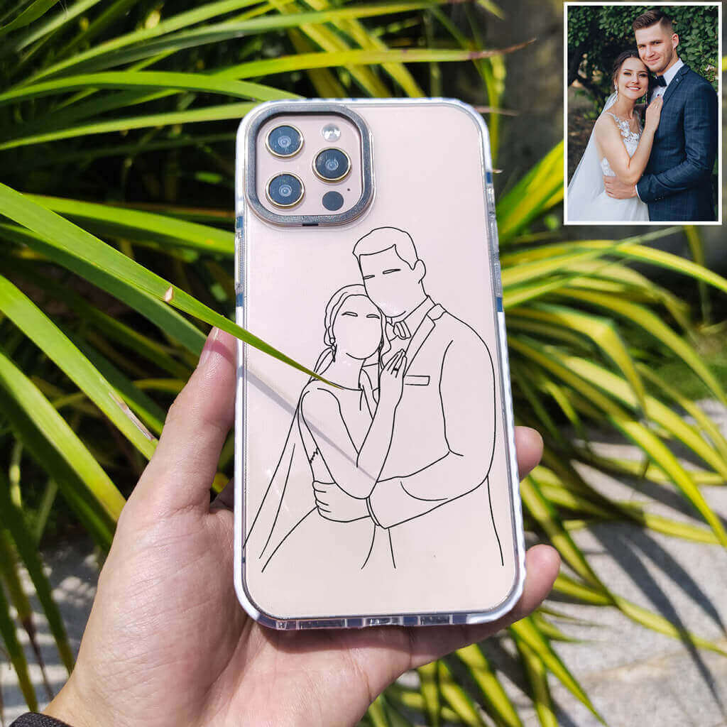 Personalized Phone Case - Custom Line Drawing - Personalized Gift