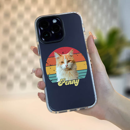 Custom Pet Phone Case - Pet Portrait in Retro Vintage Case - Personalized Gifts For Pet Owners