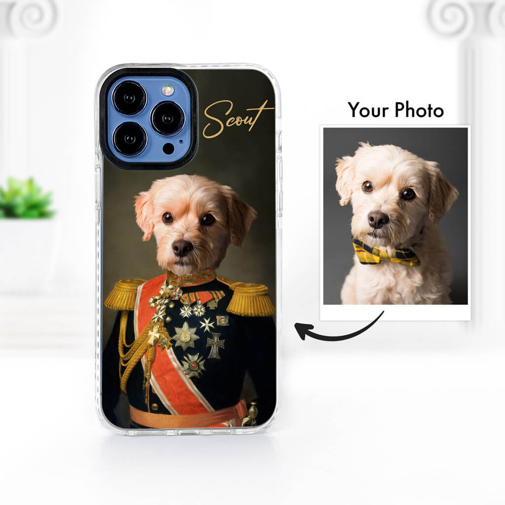 Custom Pet Phone Case - Renaissance Dog Portrait, Regal Cat Portrait - Personalized Gifts For Pet Owners