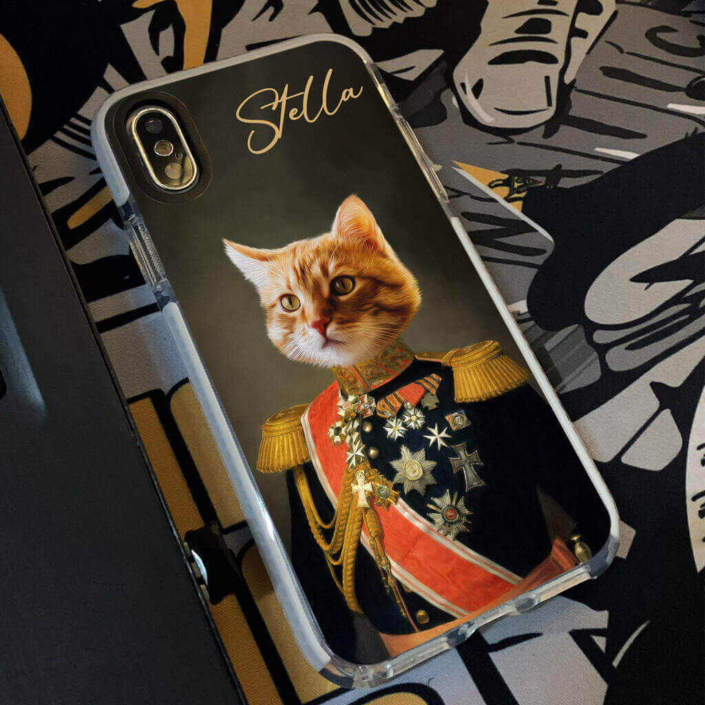 Custom Pet Phone Case - Renaissance Dog Portrait, Regal Cat Portrait - Personalized Gifts For Pet Owners