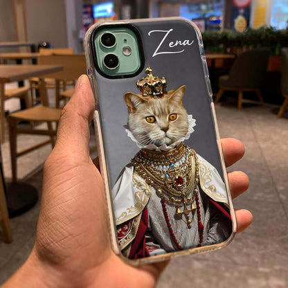 Custom Pet Phone Case - Queen Pet Portrait - Personalized Gifts For Pet Owners