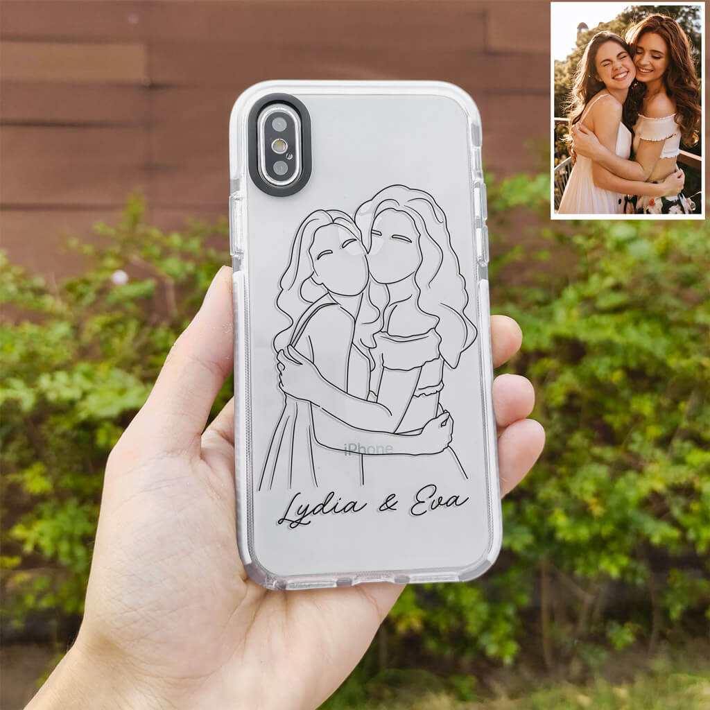 Personalized Phone Case - Custom Line Drawing - Personalized Gift